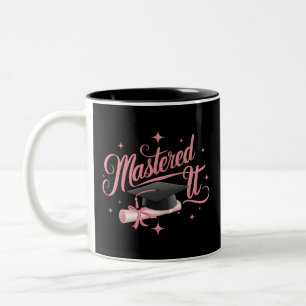 Caneca De Café Em Dois Tons Formado Mestrado Graduado MBA Graduação
