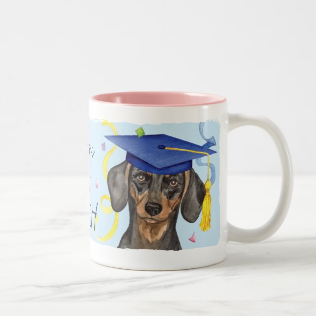 Caneca De Café Em Dois Tons Formando do Dachshund (Direita)