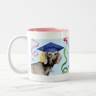Caneca De Café Em Dois Tons Formando Weimaraner
