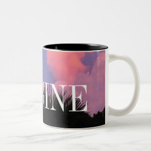 Caneca De Café Em Dois Tons Formas da nuvem