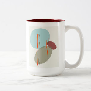 Caneca De Café Em Dois Tons Formas de Boho