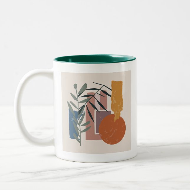 Caneca De Café Em Dois Tons Formas E Pancas Meteorizadas (Esquerda)