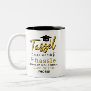 Caneca De Café Em Dois Tons Formatura 2026 Pingente Valeu a Pena Lembrança