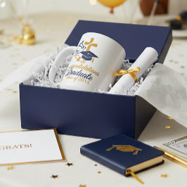 Caneca De Café Em Dois Tons Formatura Cristã personalizada do ano