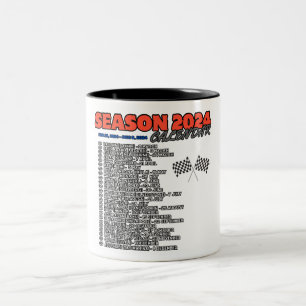 Caneca De Café Em Dois Tons Fórmula 1, temporada 2024, calendário do prêmio ga