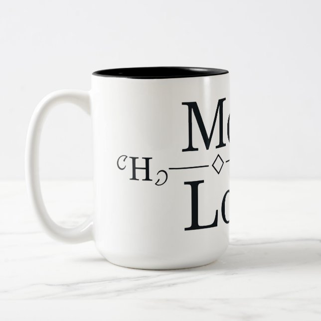 Caneca De Café Em Dois Tons Fórmula de Amor da Mãe (Esquerda)