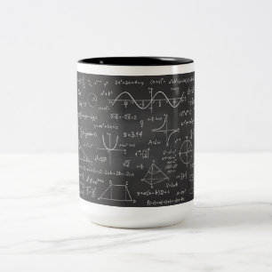 Caneca De Café Em Dois Tons Fórmula de Matemática