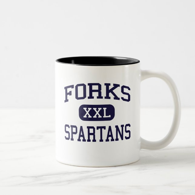 Caneca De Café Em Dois Tons Forquilhas - Spartans - segundo grau - forquilhas (Direita)