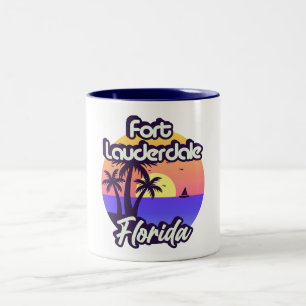 Caneca De Café Em Dois Tons Fort Lauderdale Flórida
