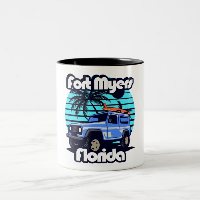 Caneca De Café Em Dois Tons Fort Myers Florida (Centro)