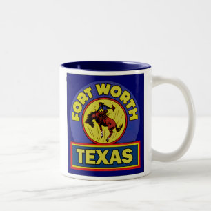Caneca De Café Em Dois Tons Fort Worth Texas