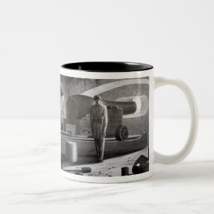 Caneca De Café Em Dois Tons Forte Sumter, vista interior da bateria de arma