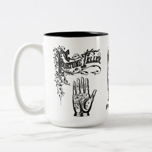 Caneca De Café Em Dois Tons Fortune Teller - Divisão do Palm Reader