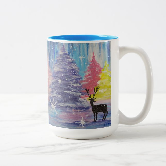 Caneca De Café Em Dois Tons Fosco de inverno (Direita)