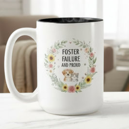 Caneca De Café Em Dois Tons Foster Failure Gift Proud Love Floral Wreath