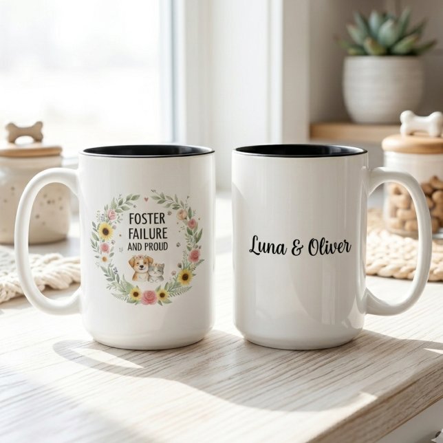 Caneca De Café Em Dois Tons Foster Failure Mug – Pet Adopter Gift (Pet Foster Failure coffee mug)