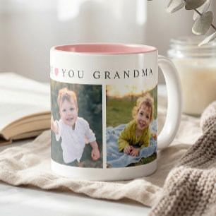 Caneca De Café Em Dois Tons Foto Amo Você Vovó