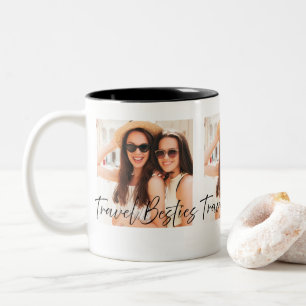 Caneca De Café Em Dois Tons Foto da Melhor Amiga