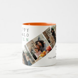 Caneca De Café Em Dois Tons Foto de 3 Halloween feliz, moderno minimalista e f