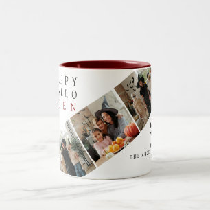 Caneca De Café Em Dois Tons Foto de 3 Halloween feliz, moderno minimalista e f