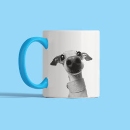 Caneca De Café Em Dois Tons Foto de animal de estimação personalizada moderna