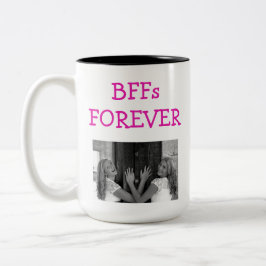Caneca De Café Em Dois Tons Foto de melhores amigos e melhores amigos do BFF