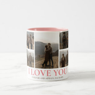 Caneca De Café Em Dois Tons Foto do dia de os namorados de Amor Elegante Simpl