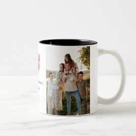 Caneca De Café Em Dois Tons Foto do Dia dos Namorados Coração Elegante