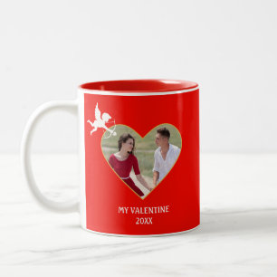Caneca De Café Em Dois Tons Foto moderna personalizada de casal de namorados n