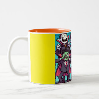 Caneca De Café Em Dois Tons Foto Montagem Monstruosa