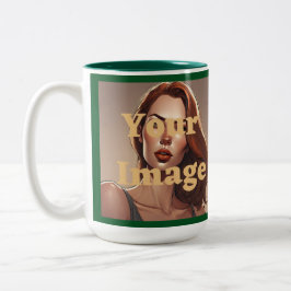 Caneca De Café Em Dois Tons Foto Personalizada, Branco Branco De Dois Tonelada
