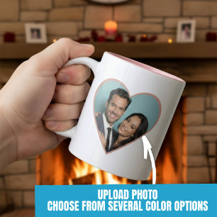 Caneca De Café Em Dois Tons Foto personalizada de aniversário personalizada ro