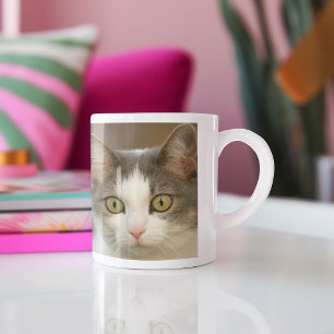 Caneca De Café Em Dois Tons Foto Personalizada de Colagem de Pet Personalizada