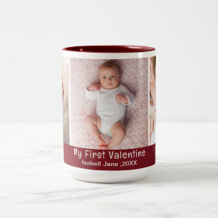 Caneca De Café Em Dois Tons Foto personalizada do Dia de os namorados 1rua mod