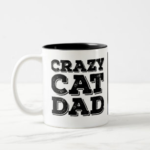 Caneca De Café Em Dois Tons Foto Personalizada do Pai Gato Louco