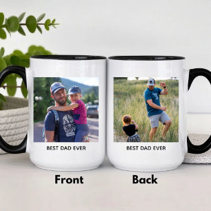 Caneca De Café Em Dois Tons Foto Personalizada Melhor Pai do Mundo