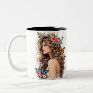 Caneca De Café Em Dois Tons Foto Personalizada Moderna Elegante Criar Você Mes