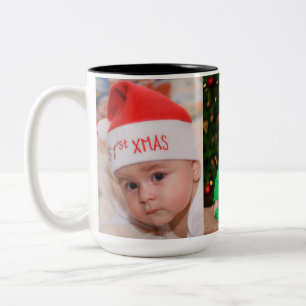 Caneca De Café Em Dois Tons Foto personalizada personalizada para bebê de 3 la