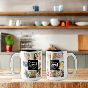 Caneca De Café Em Dois Tons Foto Personalizada Você É Amado