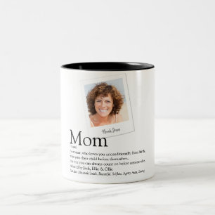 Caneca De Café Em Dois Tons Foto Preta e Branca de Citação da Mãe Moderna