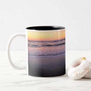 Caneca De Café Em Dois Tons Foto Sunset Flórida