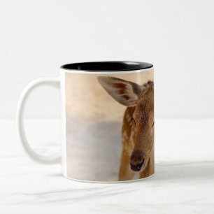 Caneca De Café Em Dois Tons Fotografia Caprichosa de Veados da Floresta
