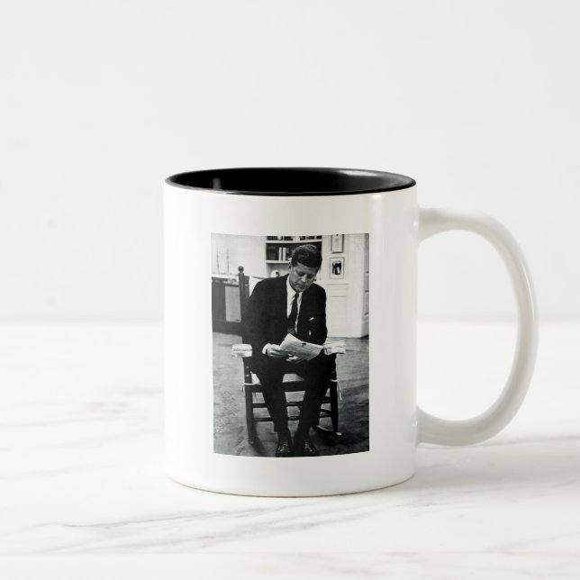 Caneca De Café Em Dois Tons Fotografia de John F. Kennedy 2 (Direita)