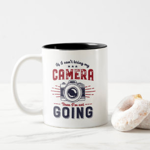 Caneca De Café Em Dois Tons Fotografia engraçada Citação Fotógrafo e Câmera