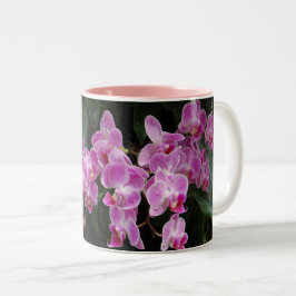 Caneca De Café Em Dois Tons Fotografia Floral Orquídea Rosa