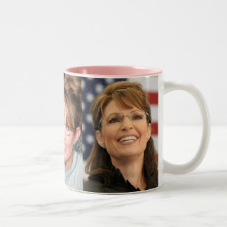 Caneca De Café Em Dois Tons Fotos de Sarah Palin