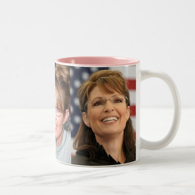 Caneca De Café Em Dois Tons Fotos de Sarah Palin (Direita)