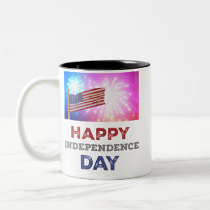 Caneca De Café Em Dois Tons Fotos do Dia da Independência Feliz