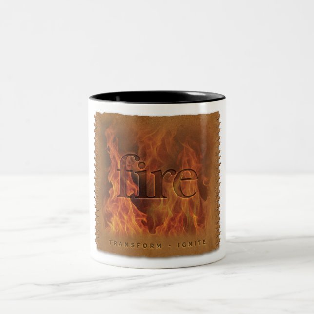 Caneca De Café Em Dois Tons Four Elements - Fire - Coffee Mug (Centro)