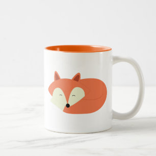 Caneca De Café Em Dois Tons Fox vermelho sonolento